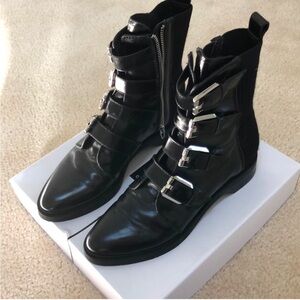 Dolce Vita Gaven Moto Buckle Boots size 7.5 black leather